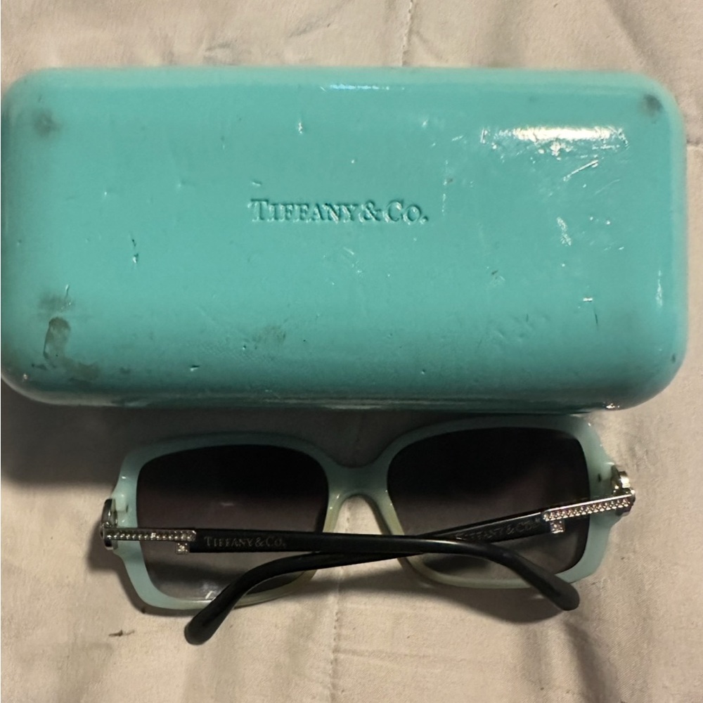Tiffany & Co. Blue Sunglasses with Case
